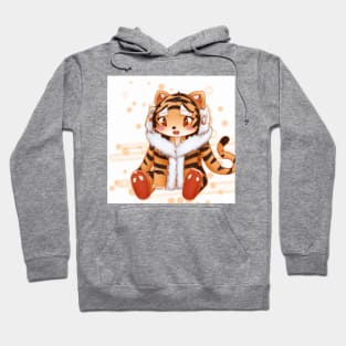 Cute Tiger Drawing Hoodie